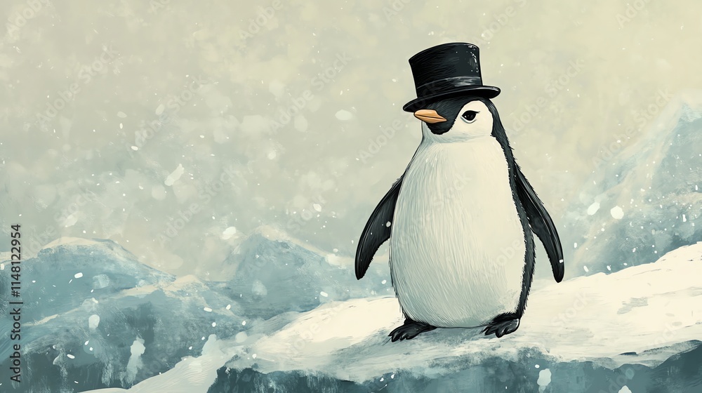 Obraz premium penguin in polar regions