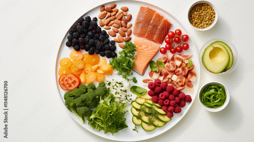 Plate with Assorted Foods Isolated on Transparent Background - Variety of Fresh and Delicious Dishes for Food Photography and Culinary Design Plate with Assorted Foods Isolated on Transparent Background - Variety of Fresh and Delicious Dishes for Food Photography and Culinary Design