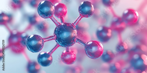 3D representation of the paclitaxel molecule, an oncology drug known for its efficacy in cancer treatment. Detailed molecular structure of the cancer drug paclitaxel. photo