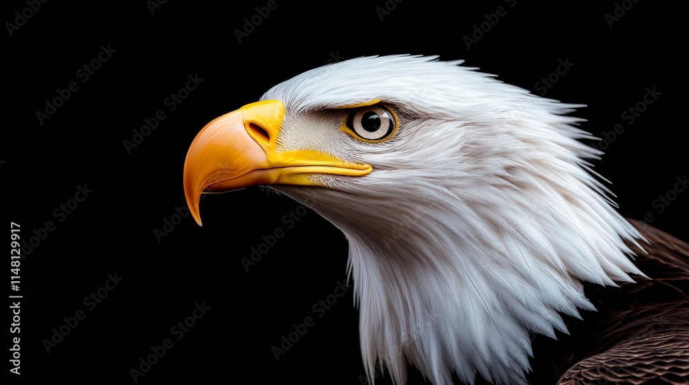 Fototapeta premium Majestic Bald Eagle Portrait Wildlife Bird Nature Feather Animal Photography