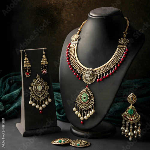 ethnic jewelry in low light