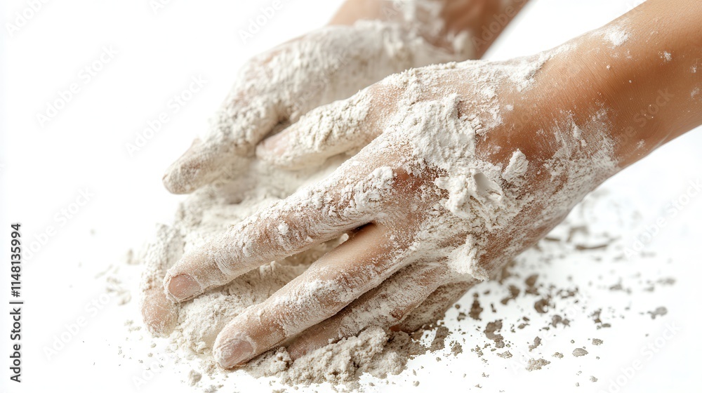 Fototapeta premium Mastering authentic handkneading dough techniques home a comprehensive guide aspiring bakers