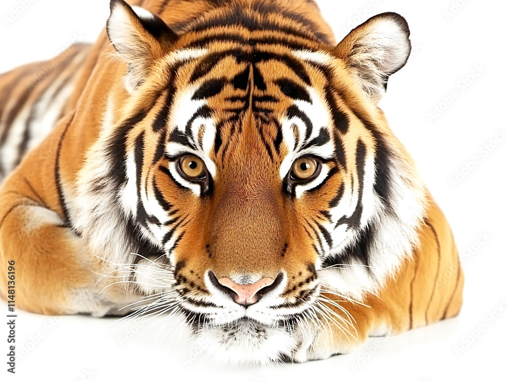Obraz premium tiger isolated on white background