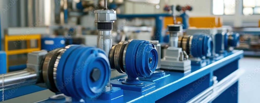 An industrial pump sealing system fragment. An industrial pump sealing system fragment.