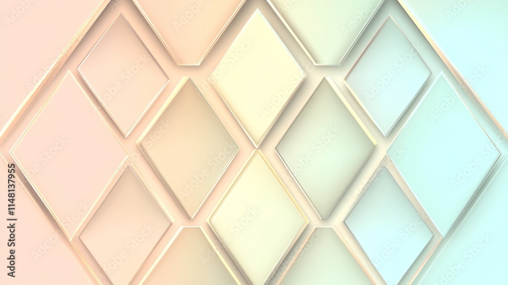 Fototapeta premium Pastel Diamond Pattern Abstract Background Design (1)
