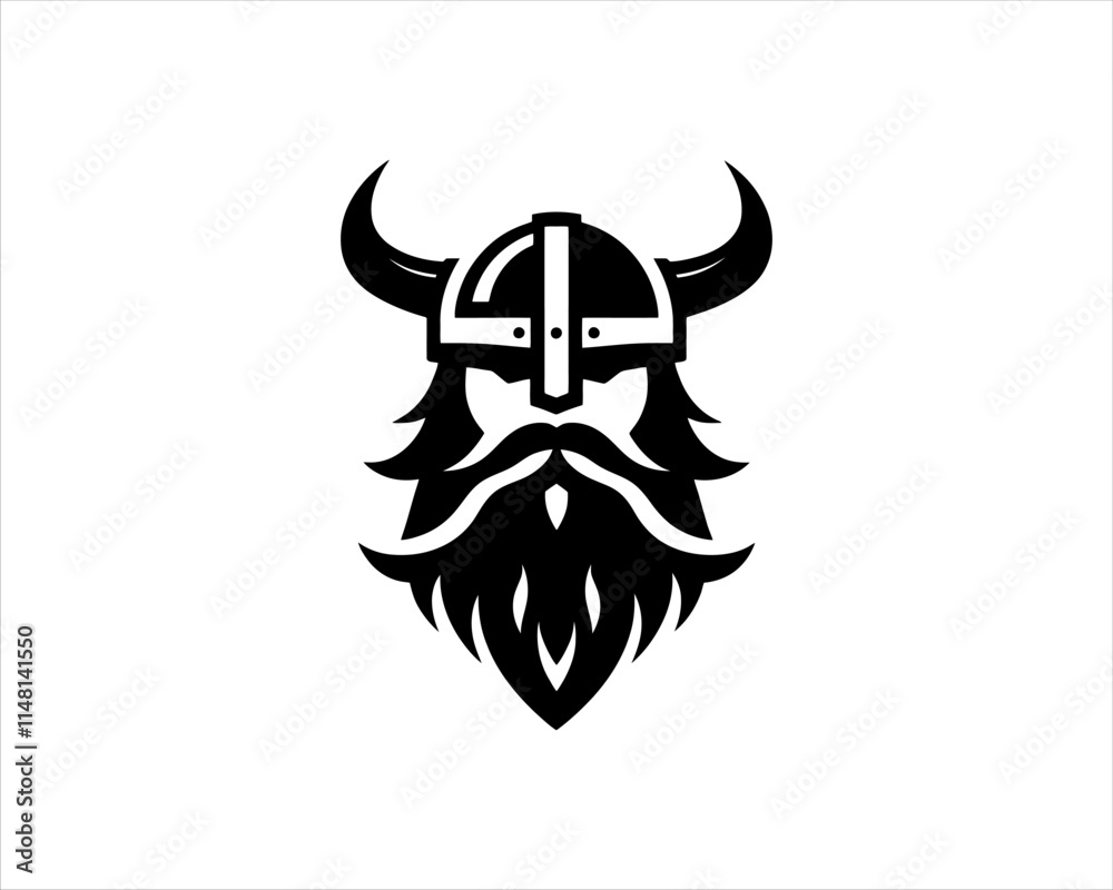 Obraz premium Viking Logo Design Vector Template
