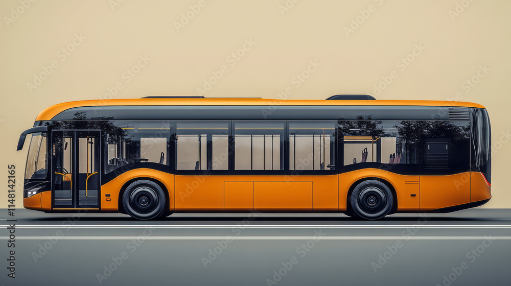 A detailed shot of an electric bus with a minimalist design, captured on a plain, neutral-colored background, A detailed shot of an electric bus with a minimalist design, captured on a plain, neutral-colored background,