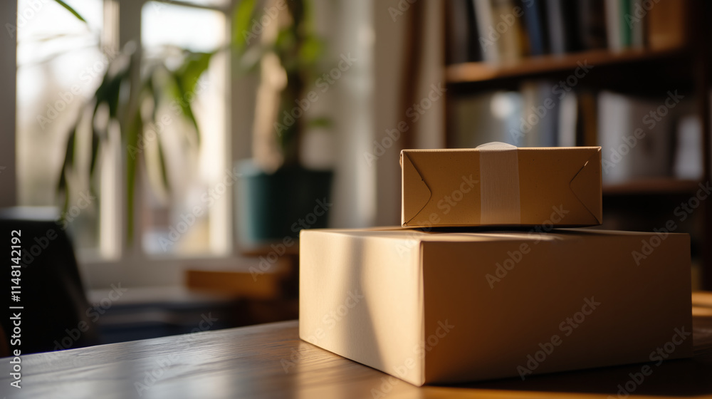 small e commerce business owner packing orders in home office small e commerce business owner packing orders in home office