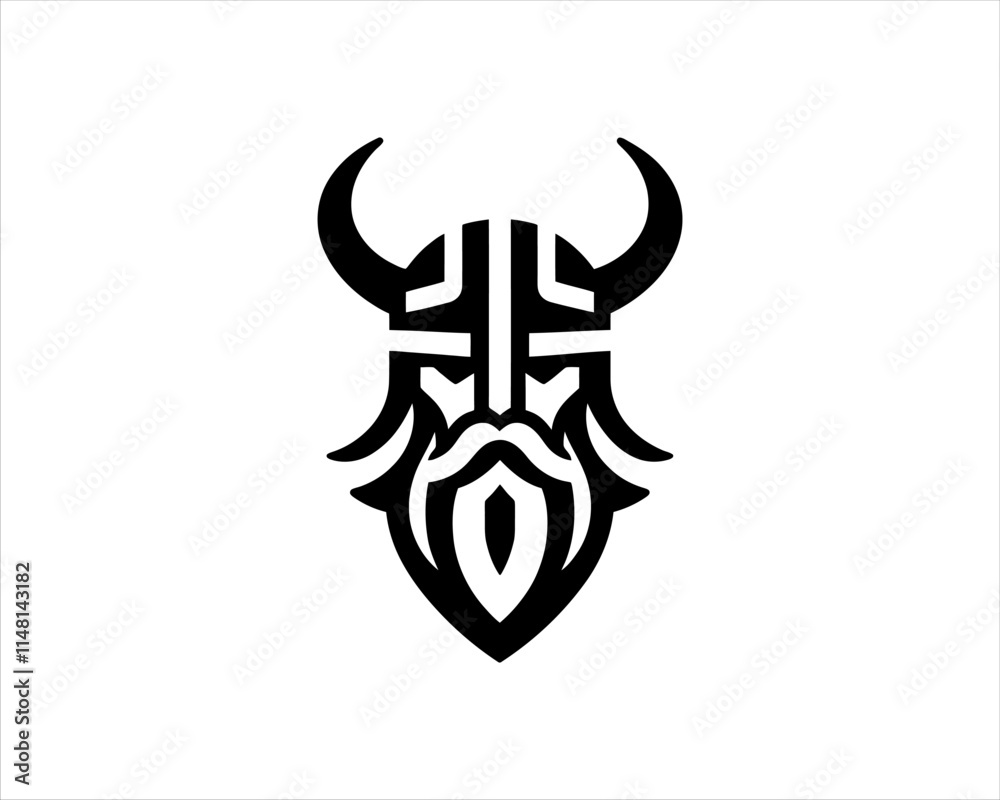 Viking Logo Design Vector Template