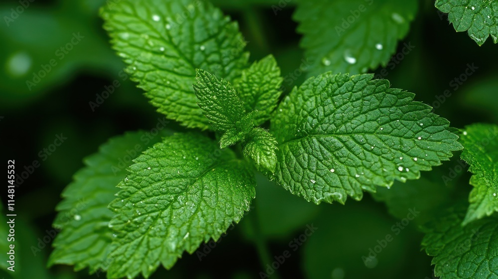 Close Up of Green Plant Leaves, Natures Beauty in Detail Close Up of Green Plant Leaves, Natures Beauty in Detail