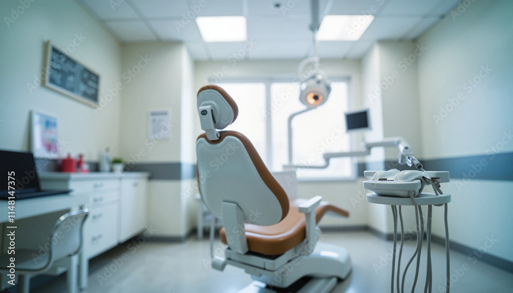 Modern dental office with empty chair. Modern dental office with empty chair.