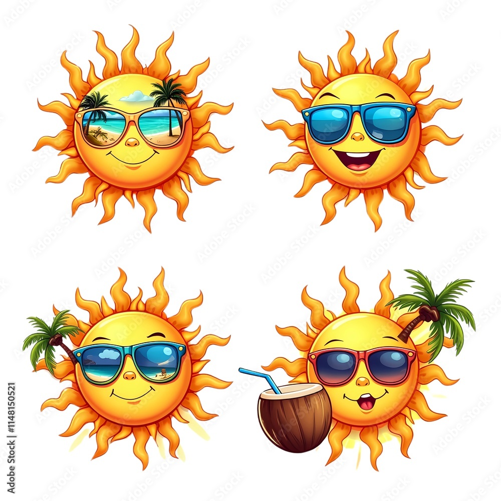 Fototapeta premium set of sun glasses