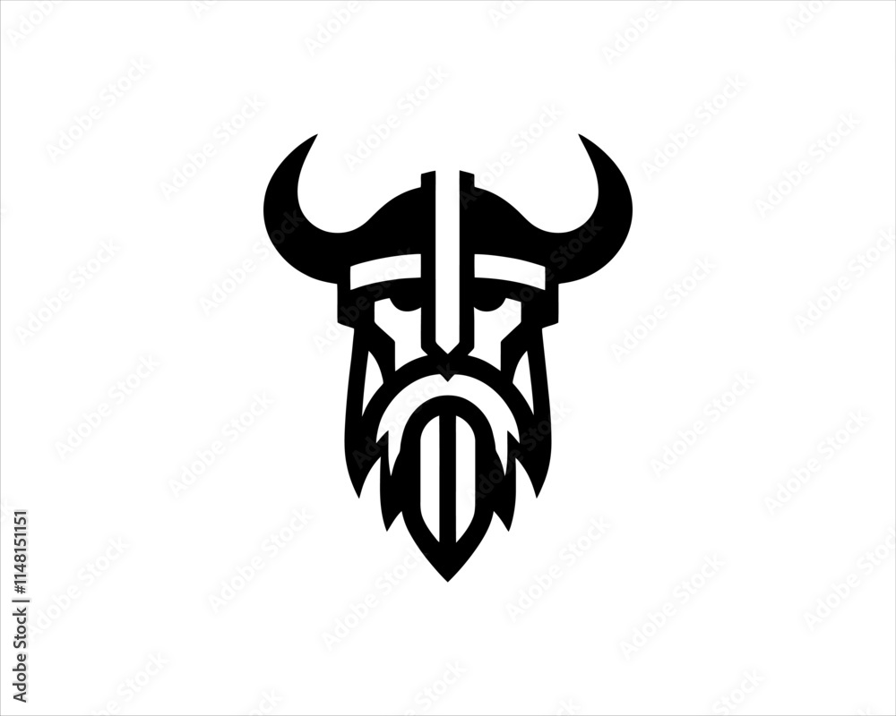 Fototapeta premium Viking Logo Design Vector Template
