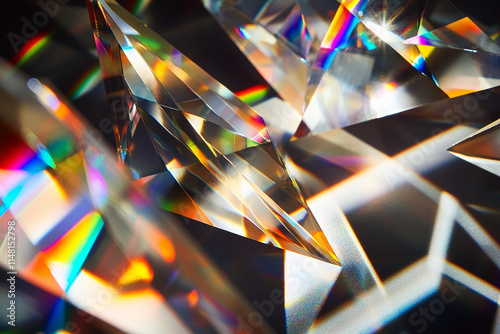 Abstract glass rainbow background