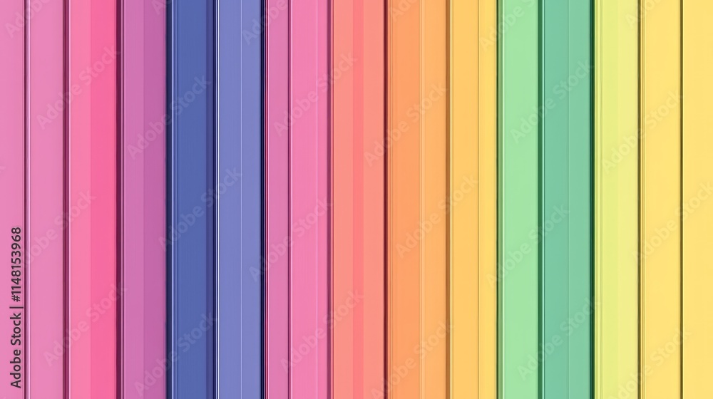 Obraz premium Pastel Rainbow Stripes Vertical Gradient Background (1)