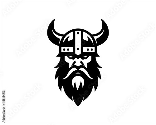 Viking Logo Design Vector Template