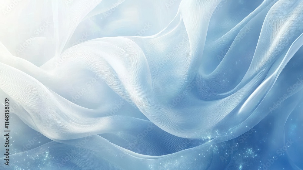 Fototapeta premium beautiful abstract wave technology background with blue light digital effect corporate concept