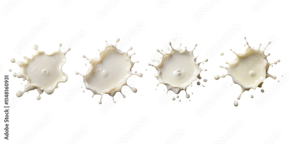 Spilled milk puddle top view isolated on transparent background Spilled milk puddle top view isolated on transparent background