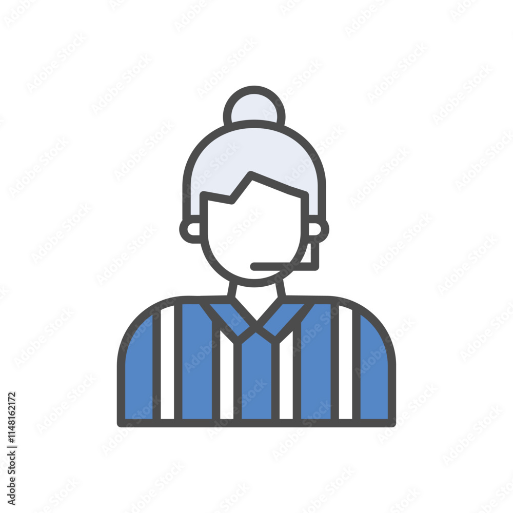 Referee vector icon stock illustration Referee vector icon stock illustration