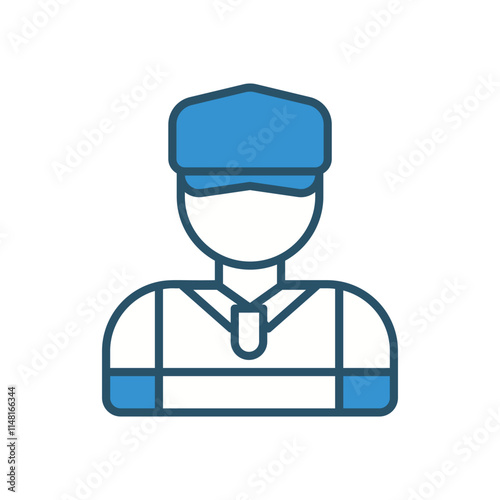 Coach vector icon stock illustration