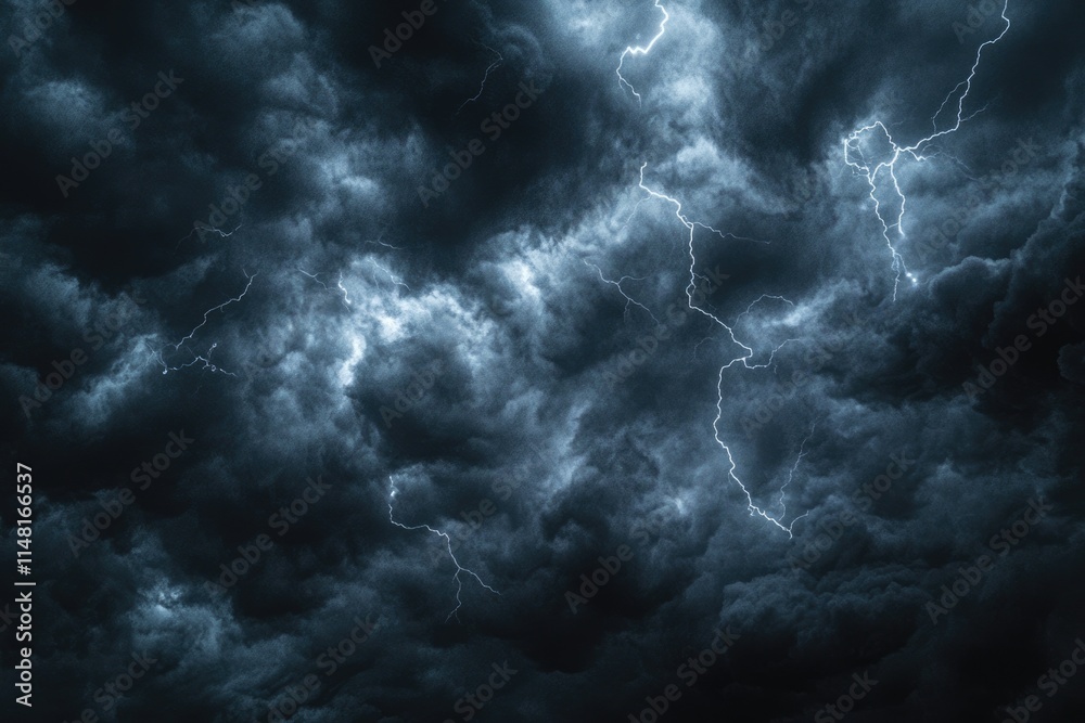 Stormy weather with dark clouds lightning and panoramic view. Stormy weather with dark clouds lightning and panoramic view.