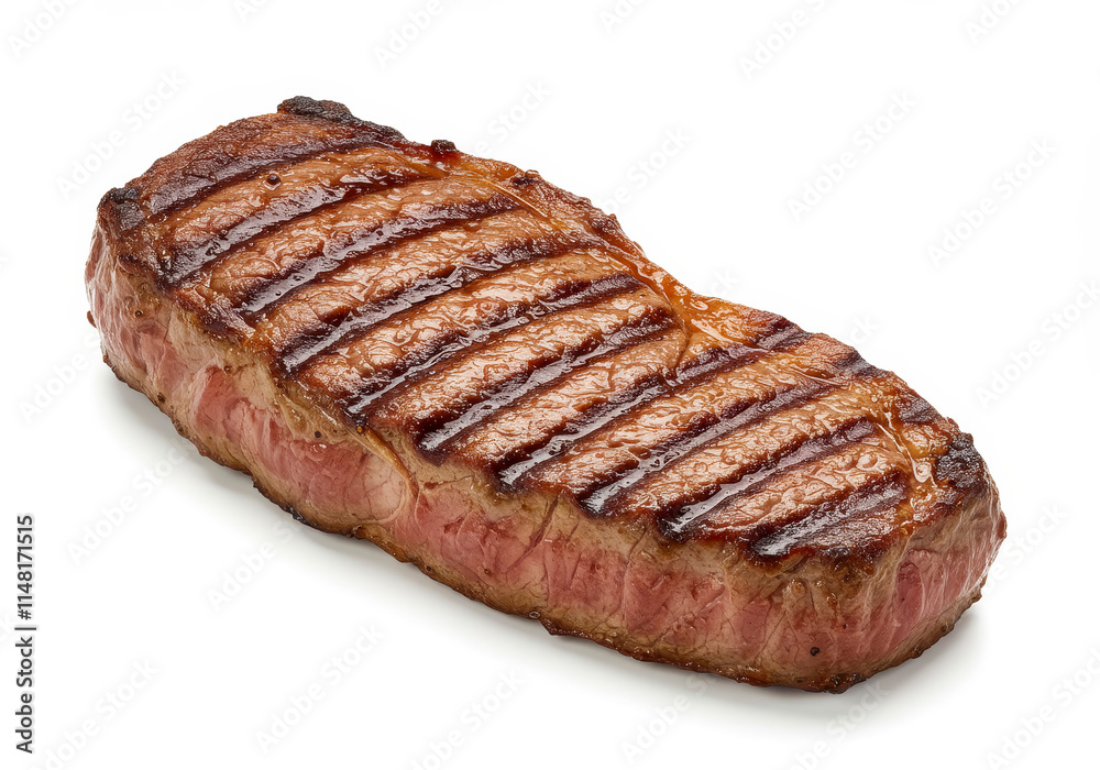 Fresh grilled steak isolated on white background Fresh grilled steak isolated on white background