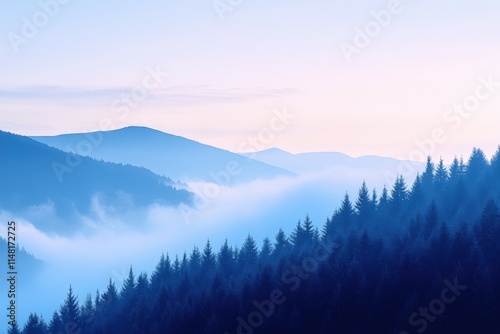 A couple enjoying a peaceful cross-country ski adventure through a quiet snow-covered meadow. Beautiful simple AI generated image