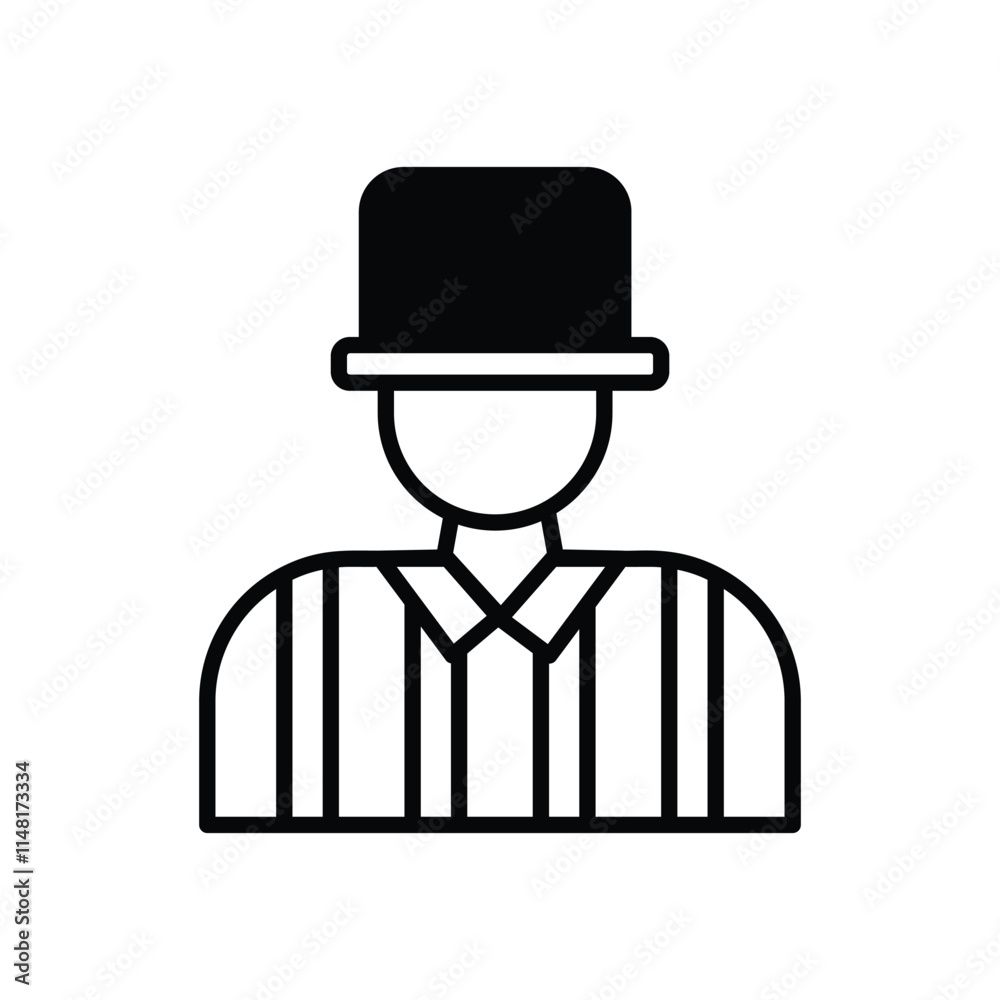 Umpire vector icon stock illustration Umpire vector icon stock illustration