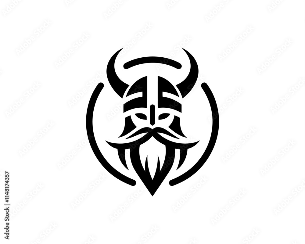 Viking Logo Design Vector Template. Nordic Viking logo. Viking face warrior modern simple logo. Viking Head Vector Illustration. Silhouette Nordic warrior symbol. Viking Logo Design Vector Template. Nordic Viking logo. Viking face warrior modern simple logo. Viking Head Vector Illustration. Silhouette Nordic warrior symbol.