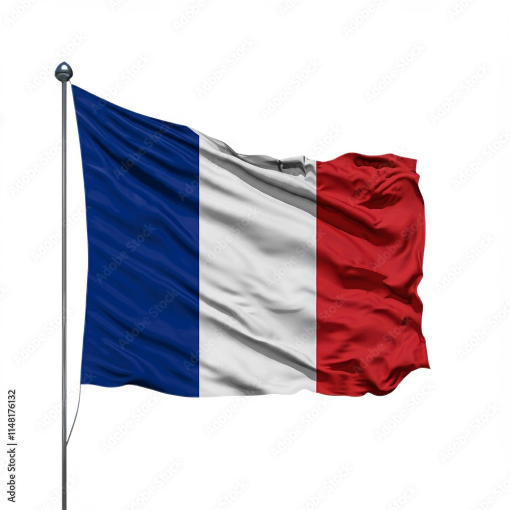 The flag of France on isolated background.
The flag of France on isolated background.