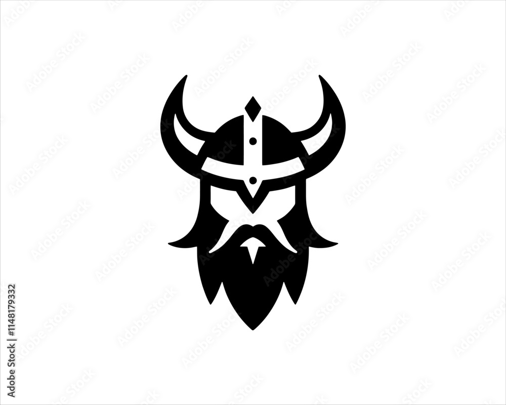 Viking Logo Design Vector Template. Nordic Viking logo. Viking face warrior modern simple logo. Viking Head Vector Illustration. Silhouette Nordic warrior symbol. Viking Logo Design Vector Template. Nordic Viking logo. Viking face warrior modern simple logo. Viking Head Vector Illustration. Silhouette Nordic warrior symbol.