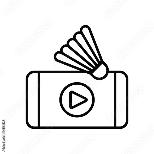 Streaming  vector icon stock illustration