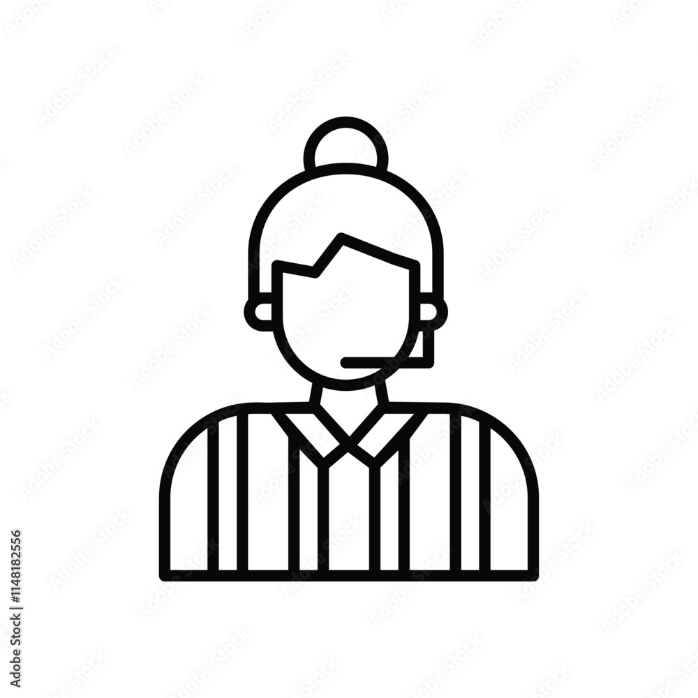 Referee vector icon stock illustration Referee vector icon stock illustration