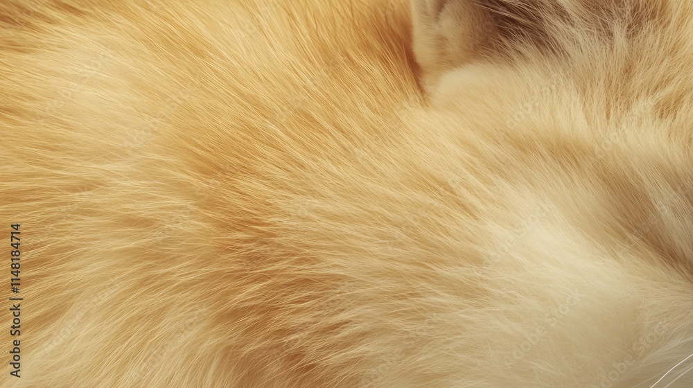 Soft Golden Cat Fur Texture Closeup Panorama Soft Golden Cat Fur Texture Closeup Panorama