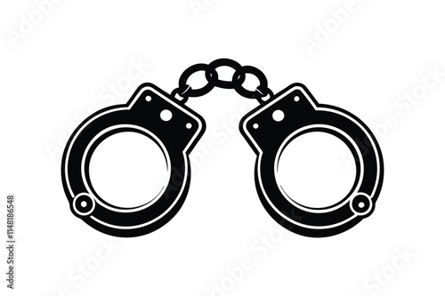 "Handcuffed Icon Vector Illustration - Simple and Modern Design"

