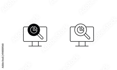 Analytic  vector icon stock illustration