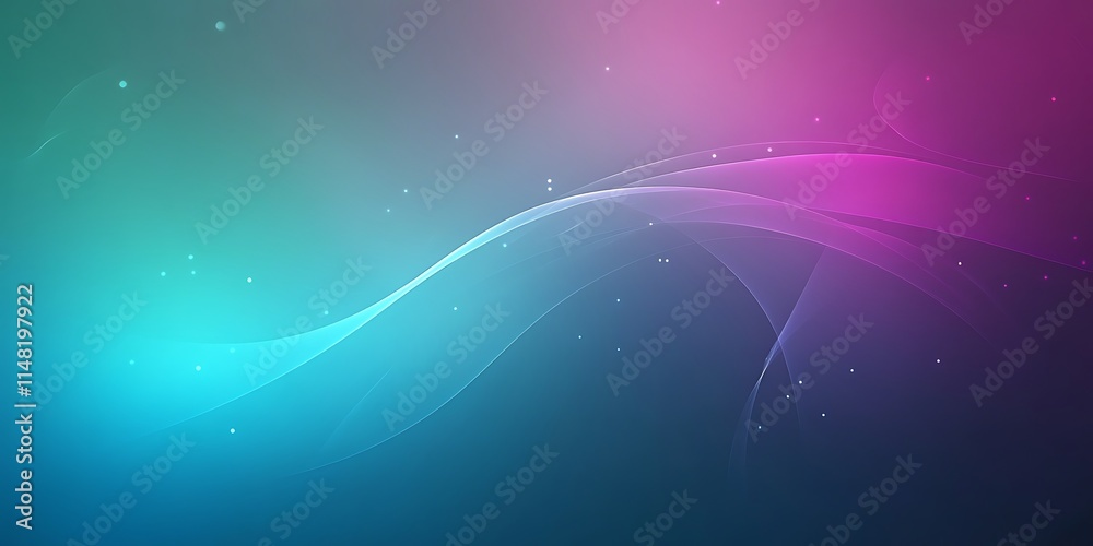 Obraz premium Abstract Teal Purple Wave Background Design