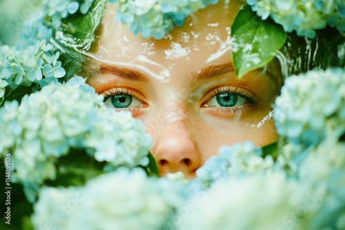 Smiling non-binary young woman with a confident and positive attitude, embracing her unique identity and style. Beautiful simple AI generated image photo