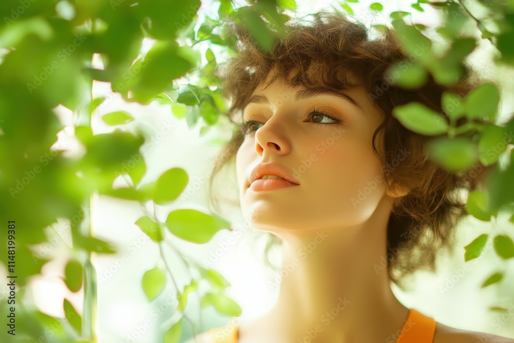 Smiling non-binary young woman with a confident and positive attitude, embracing her unique identity and style. Beautiful simple AI generated image Smiling non-binary young woman with a confident and positive attitude, embracing her unique identity and style. Beautiful simple AI generated image