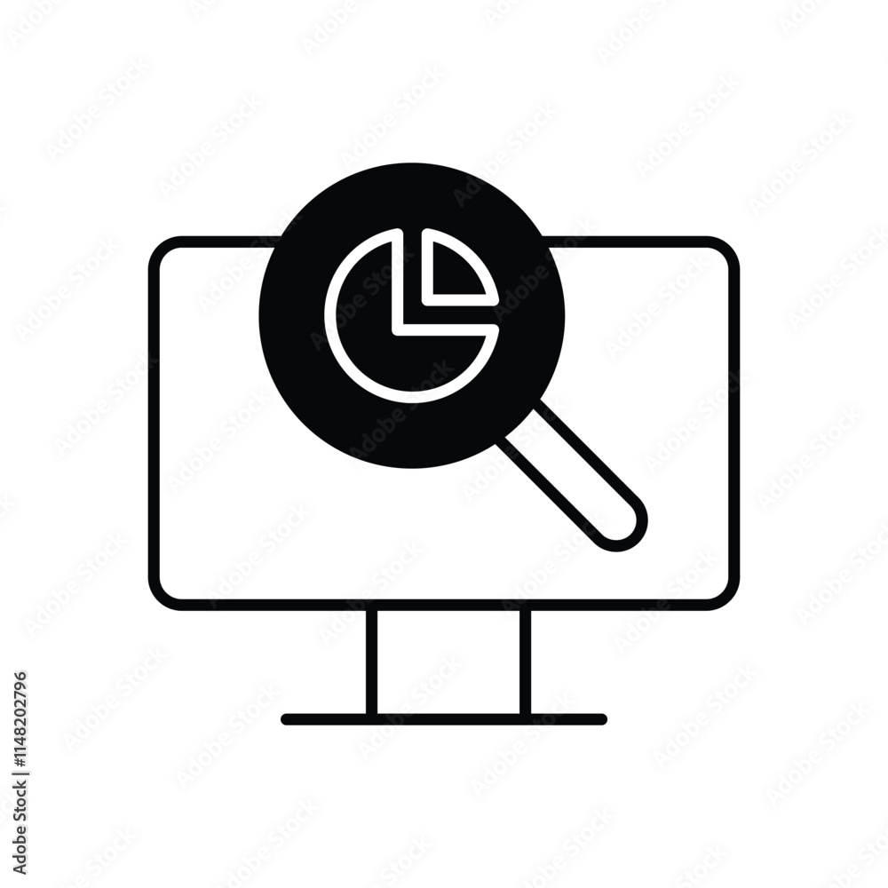 Analytic vector icon stock illustration Analytic vector icon stock illustration