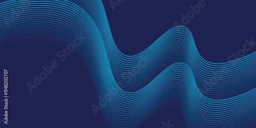 Modern luxury dark blue background with glitter blue light lines. vektor