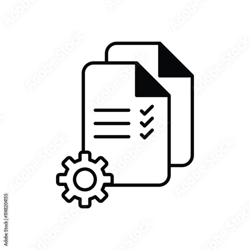 Project Management vector icon stock illustration