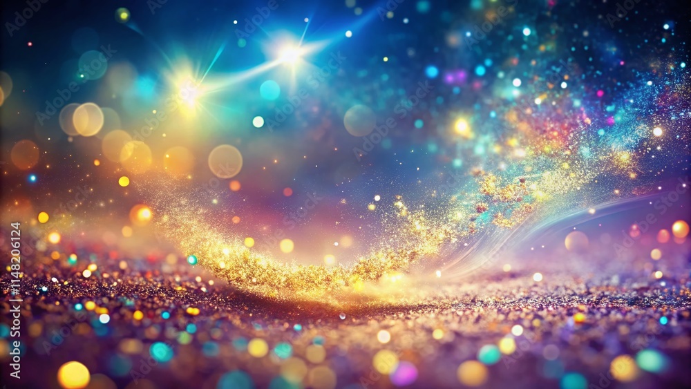 Fototapeta premium Magical Fairy Dust Background, Fantasy Sparkle, Enchanting Glitter, Whimsical Dust, Mystical Scene, Sparkling Magic, Fairy Tale, Dreamy Background, Whimsical Scene, Fantasy Art