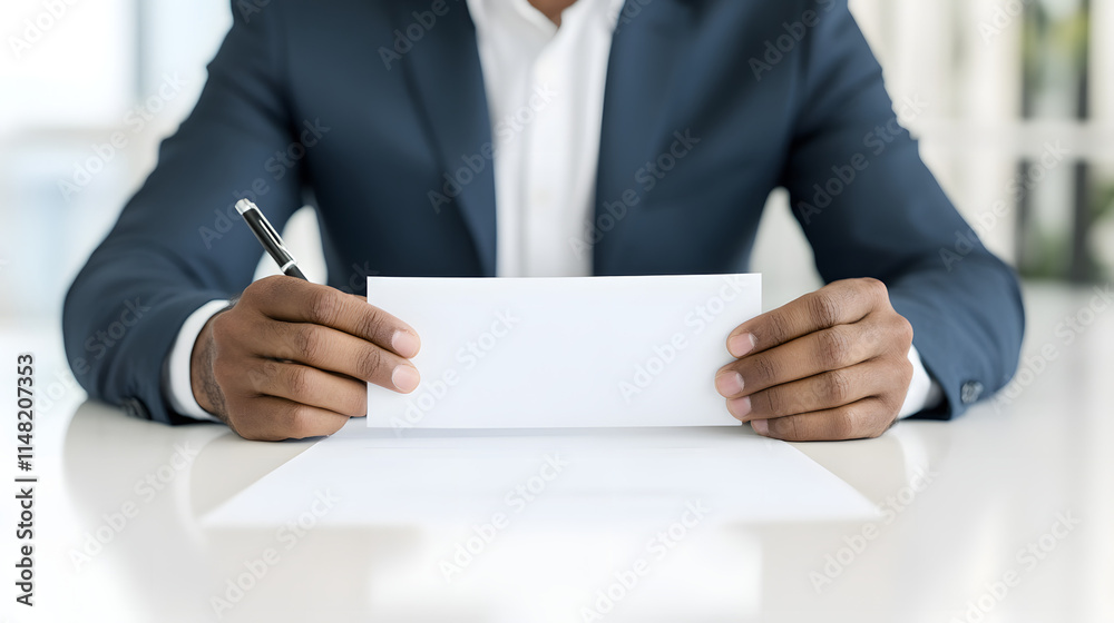 A distressed man sitting at a desk holding a letter in his hand, showing signs of anxiety, stress, and emotional overwhelm, symbolizing the impact of bad news and the weight of personal or professiona A distressed man sitting at a desk holding a letter in his hand, showing signs of anxiety, stress, and emotional overwhelm, symbolizing the impact of bad news and the weight of personal or professiona