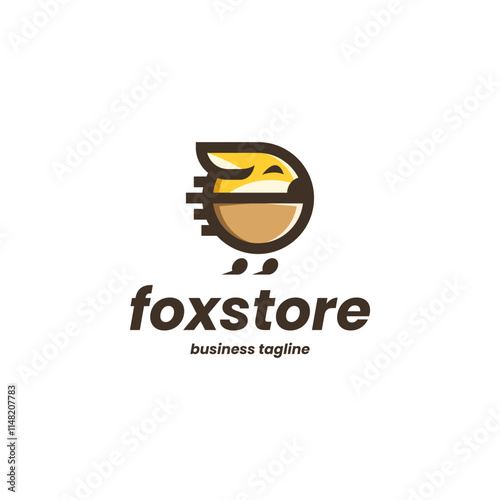 fox shopping logo vector