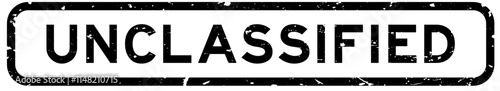Grunge black unclassified word square rubber seal stamp on white background