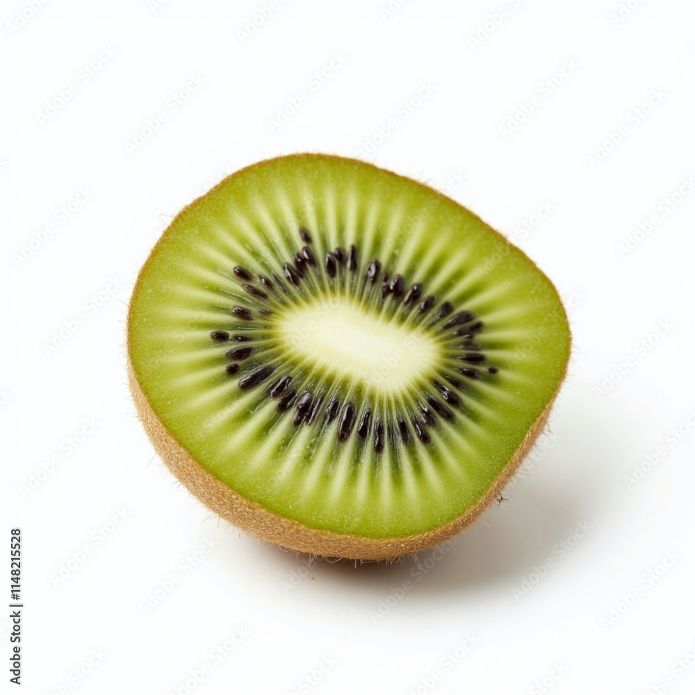 Kiwi with slices displayed on the fruit table. KIWI on a plate. High-resolution image Kiwi with slices displayed on the fruit table. KIWI on a plate. High-resolution image
