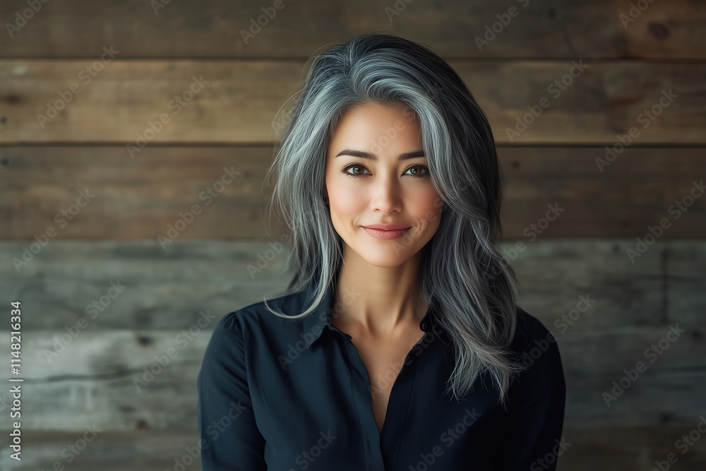 Asian businesswoman, owner of successful company. Copy space. Asian businesswoman, owner of successful company. Copy space.