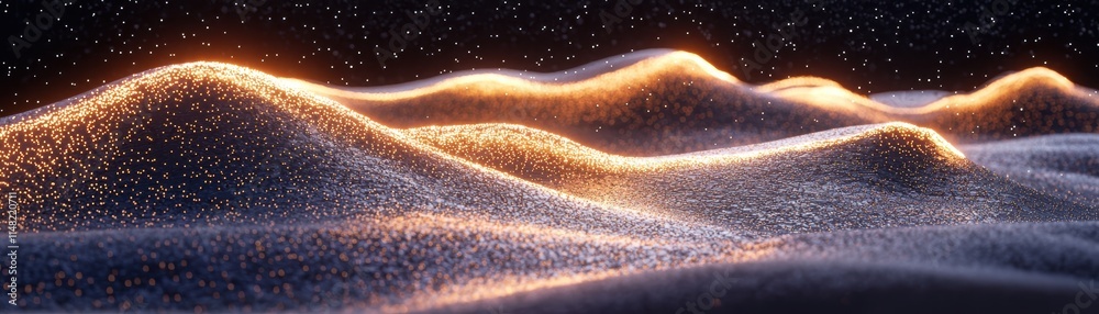 Glowing, undulating waves of light create a mesmerizing, ethereal landscape, Clean AI workspace with glowing dashboards Glowing, undulating waves of light create a mesmerizing, ethereal landscape, Clean AI workspace with glowing dashboards