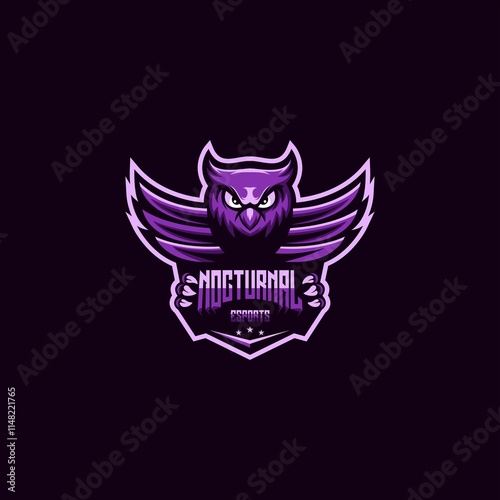 A logo for a gaming team featuring a owl with a fire on its head